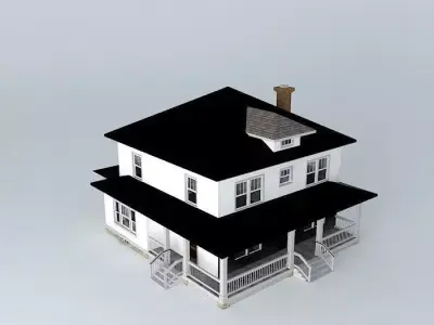 Foursquare House Free 3D model