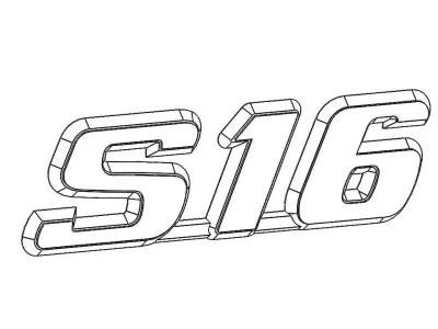  S16 MONOGRAMME PEUGEOT 106 and  306 3D print model