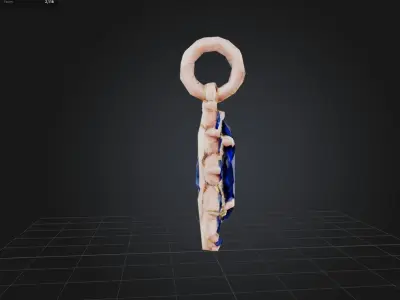FREE  Sapphire Rose Gold Pendant Necklace  Free low-poly 3D model