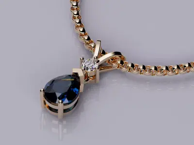 Pendant Pear 8x6 3D print model