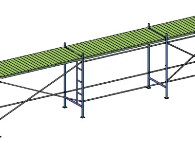 straddle scaffold 3D model