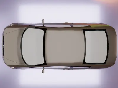 Honda Civic Coupe 2012 Low-poly 3D model