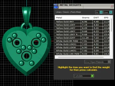 PRECIOUS HEART SHAPE PENDANT 3D PRINTABLE MODEL 3D print model