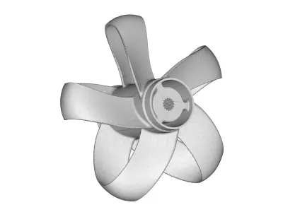 Toroidal boat propeller - 5 blades 3D print model