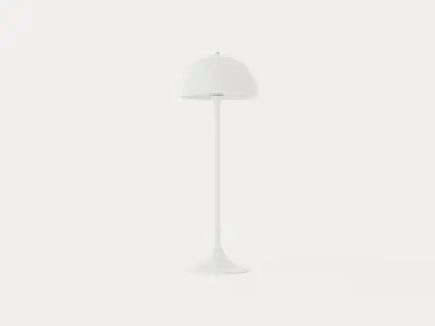 Panthella Floor lamp - White Opal-Acrylic Low-poly 3D model