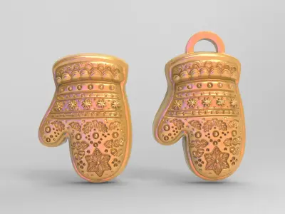 chritsmas cloves  3D print model