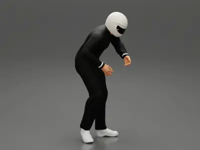Driver walking and carrying pose 3D print model