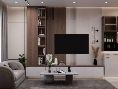 living room  3D model 2