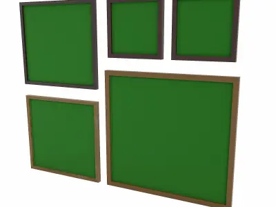 Abstract Painting frames 3d model Low-poly 3D model