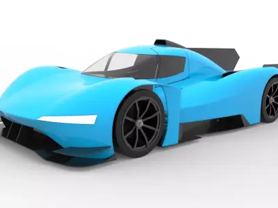 Endurance race car 3D model