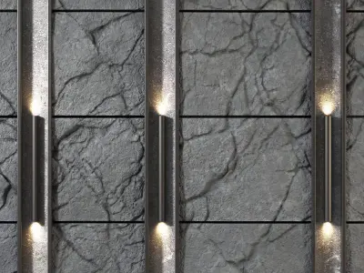 Decorative Rock Wall Panel 3 3D model