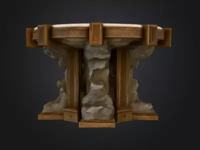 Altar of the Abbess Low-poly 3D model