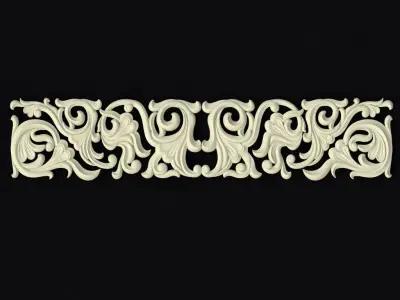 Central decor ornament for furniture 3D model 789