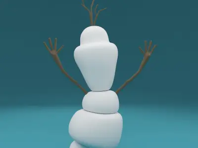 snowman olaf 3D model