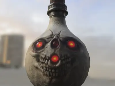Infernal Skull Flask 3D model