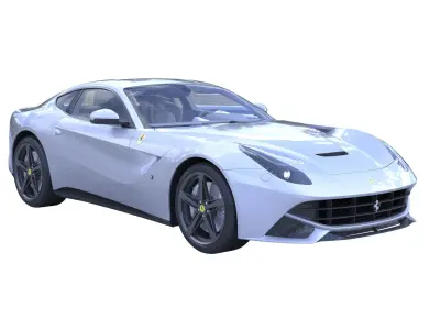 Ferrari f12 berlinetta car Low-poly 3D model