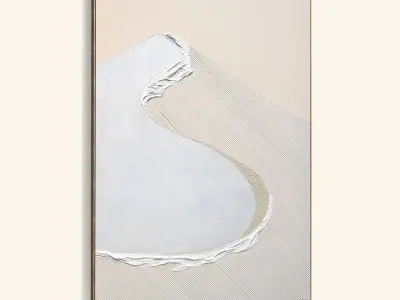 Plaster Two Photo Frame 359 Low-poly 3D model