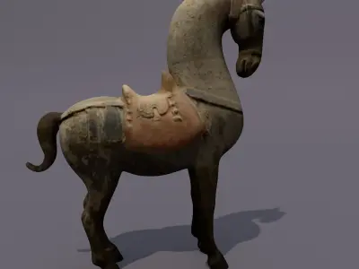 Horse Statuette T 3D model