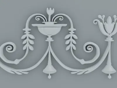 ornament baroque V2 3D model