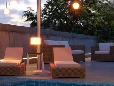 luxury villa house exterior 3D model