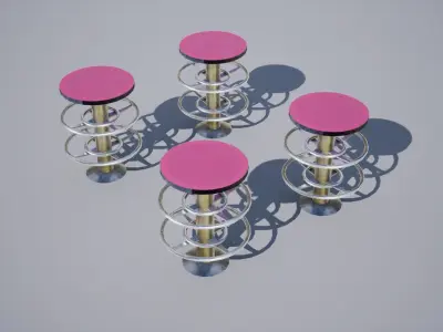 Bowling ball Rack  Low-poly 3D model