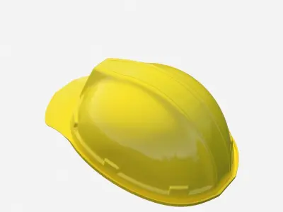 Worker Engineer Helmet Low-poly 3D model
