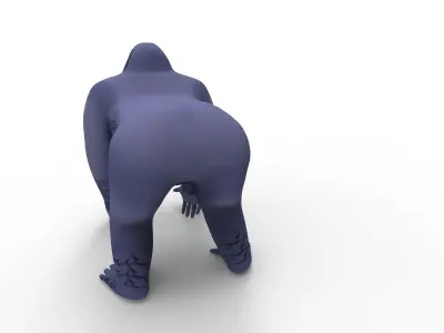 Cartoon Gorilla 3D Models game ready Low-poly 3D model