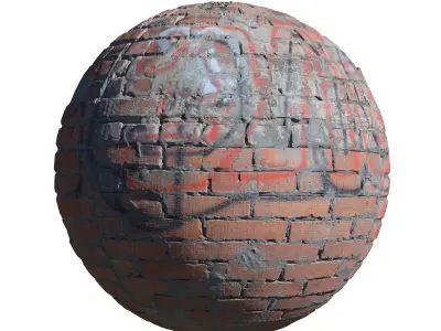 Ultra realistic Brick Old wall 3D model