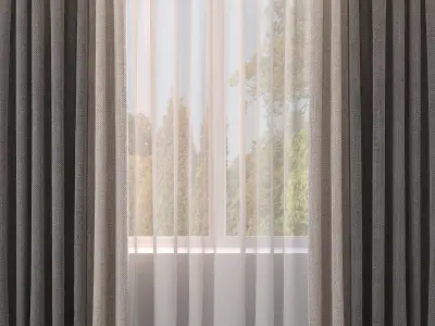 Set 36 Curtains 3D model