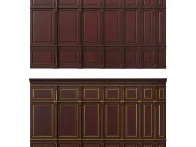  Wooden panels 01 02 3D model
