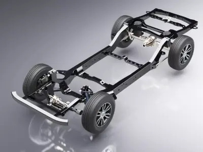 Toyota Land Cruiser Prado Chassis system 3D model