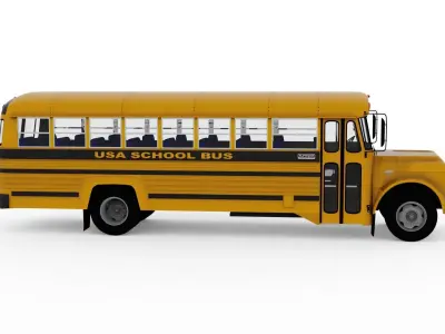 School Bus Superior C50 3D model