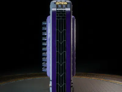 SCIFI ATOMPUNK BUILDING 10 Low-poly 3D model