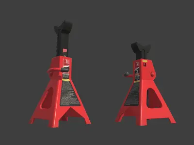 Steel Jack Stand Low-poly 3D model