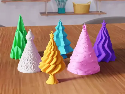 Christmas Tree Ornament Hanging 24 Piece - 469 3D print model