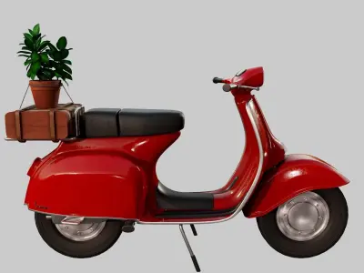 Red Vespa 3D model