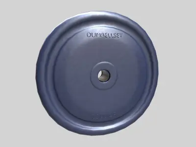 Dumbbell Z olympic weightlifting plate 3D model