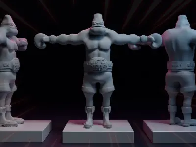 Basic Mesh 3d Model and Render Scene Free low-poly 3D model