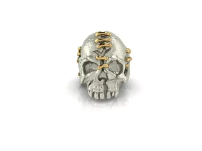 Ring sewn Skull 3D print model