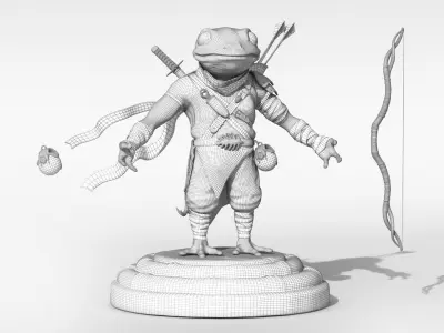 Ninja toad Low-poly 3D model