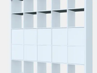 KALLAX Shelving unit with 10 inserts 2 Low-poly 3D model