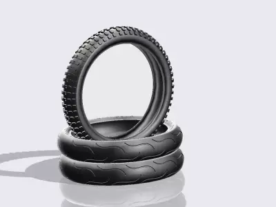 Motorcycle tires Free 3D model