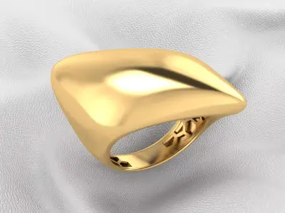 gold ring 3D print model 8