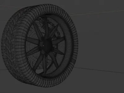 SPORT GOOD YEAR TYRE WITH DISK BRAKES 3D model