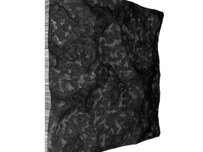 80-RockPanel piece of stone on wall 3D model