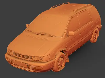 Mitsubishi Space Wagon RAW scan 3D model