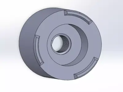 M6 Round 20mm OD weld nut 3D print model