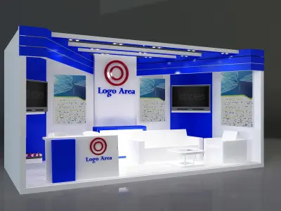 Booth Exhibition Stand a319a 3D model