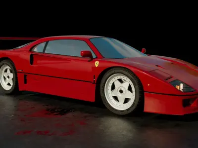 Ferrari F40 - Retro Supercar 3D model