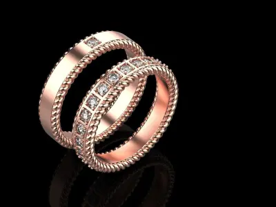 wedding ring model 340 3D print model